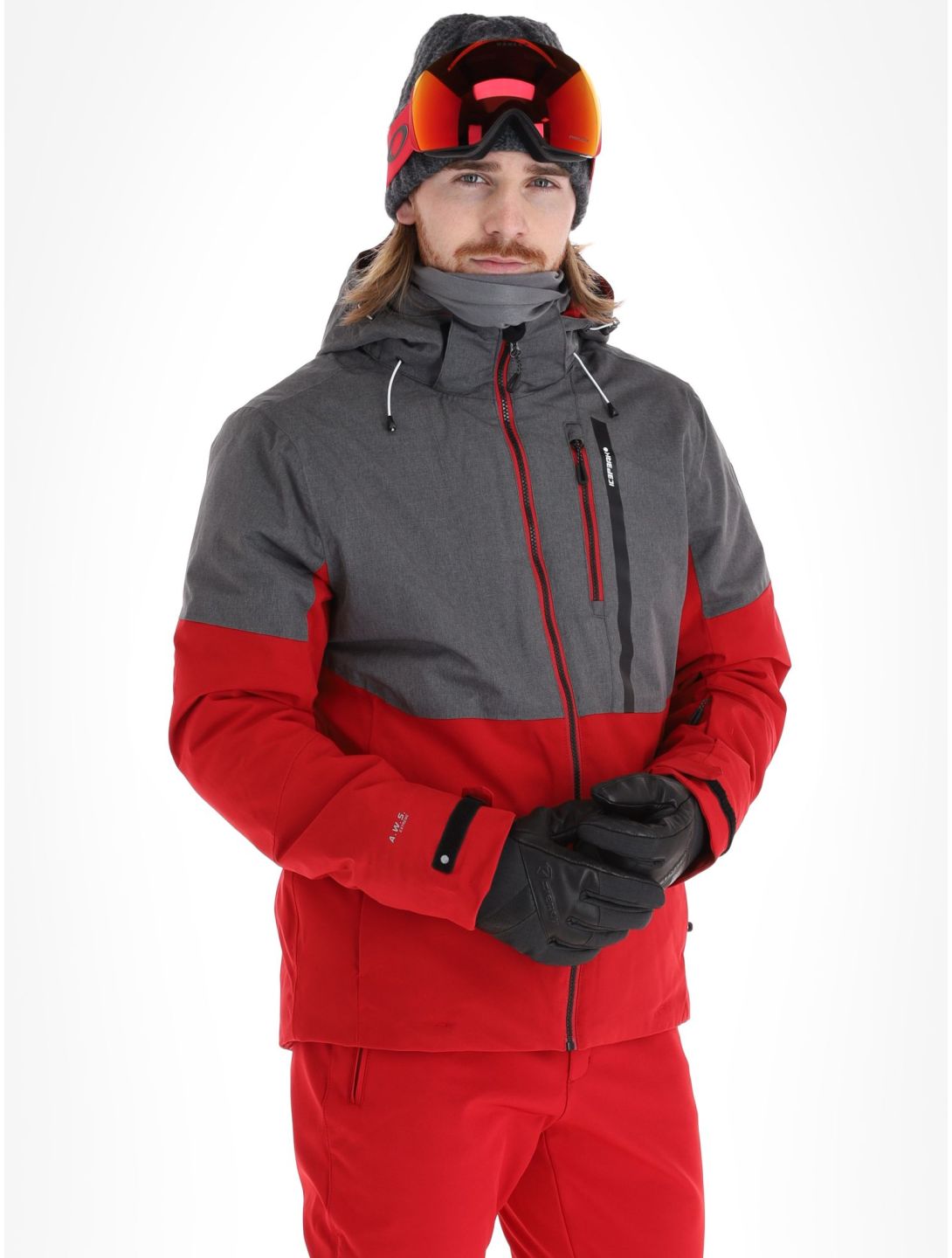 Icepeak, Falaise veste de ski hommes Burgundy bordeaux 