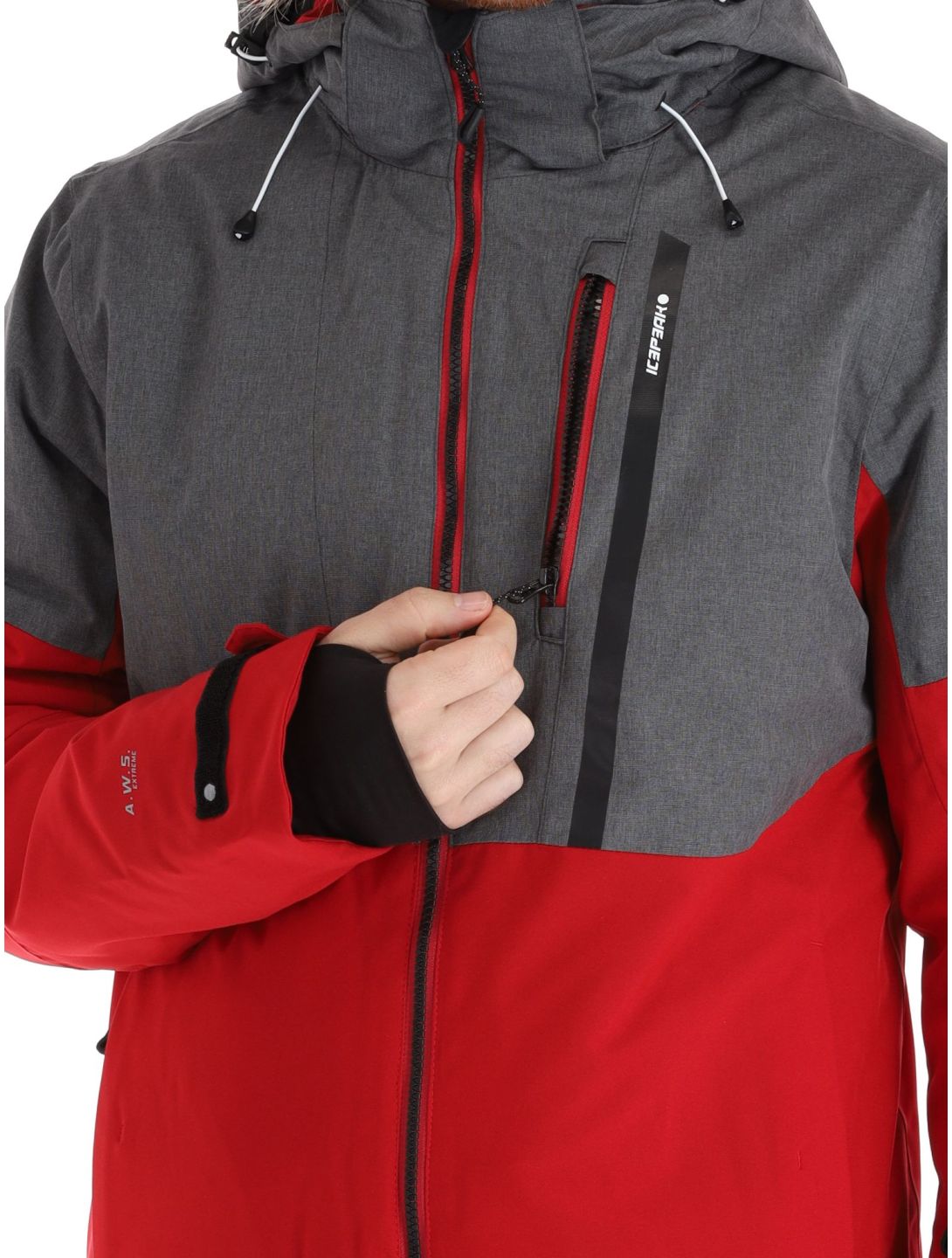 Icepeak, Falaise veste de ski hommes Burgundy bordeaux 