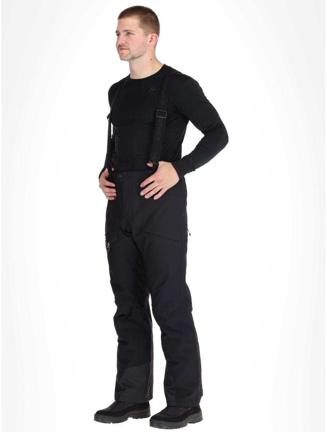 Icepeak, Farley pantalon de ski à coque dure hommes Black noir 