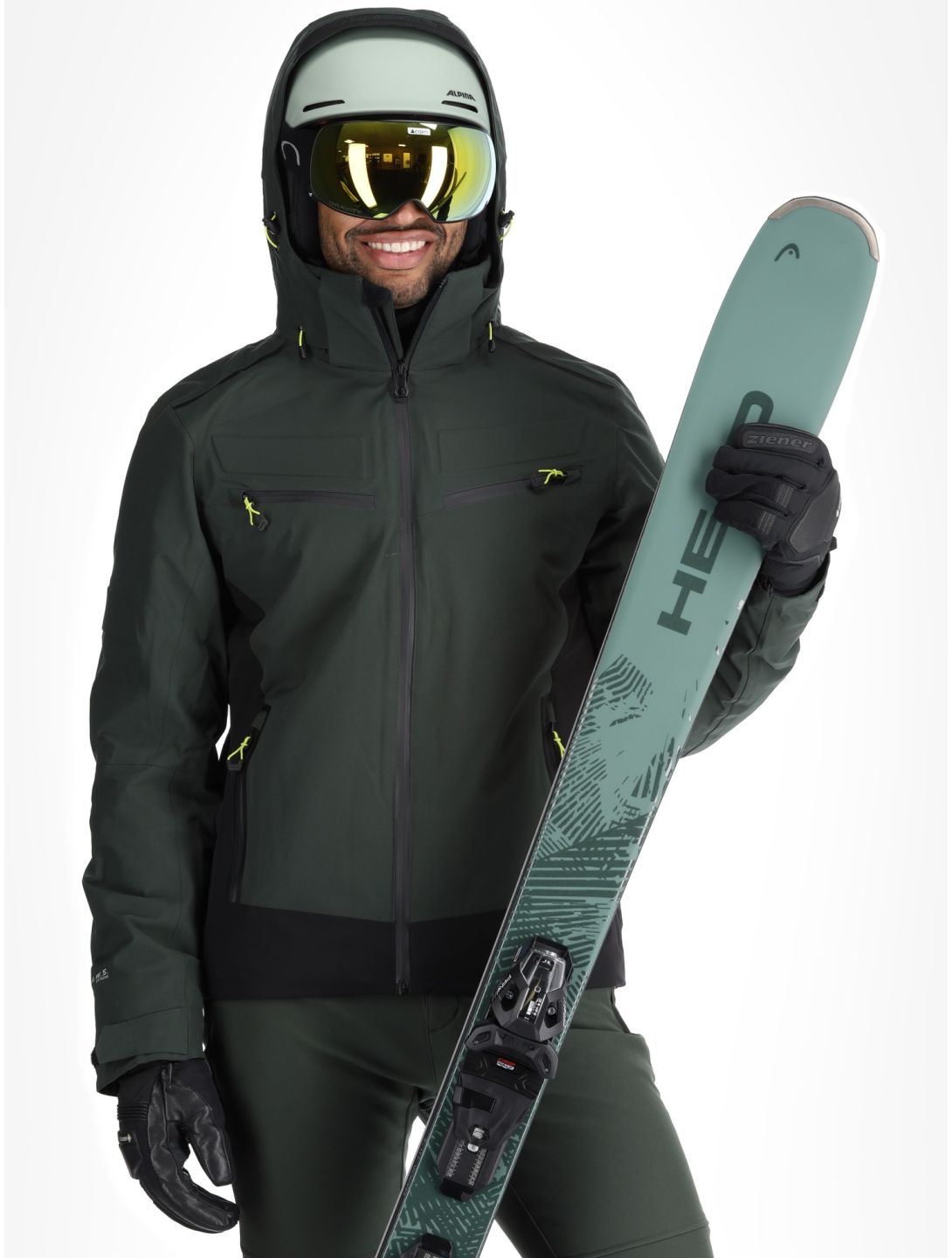 Icepeak, Farwell veste de ski hommes Dark Olive vert 