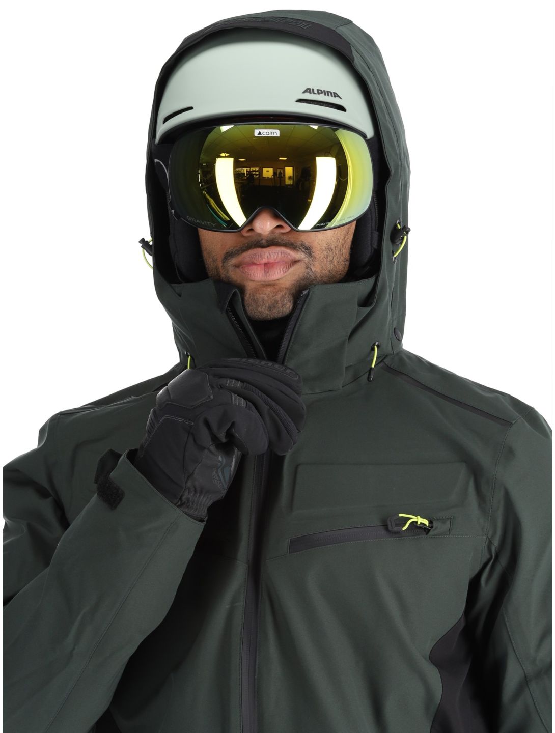 Icepeak, Farwell veste de ski hommes Dark Olive vert 