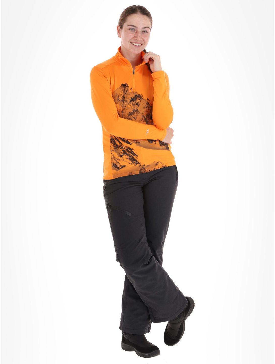 Icepeak, Fenton pull de ski femmes Abricot orange 