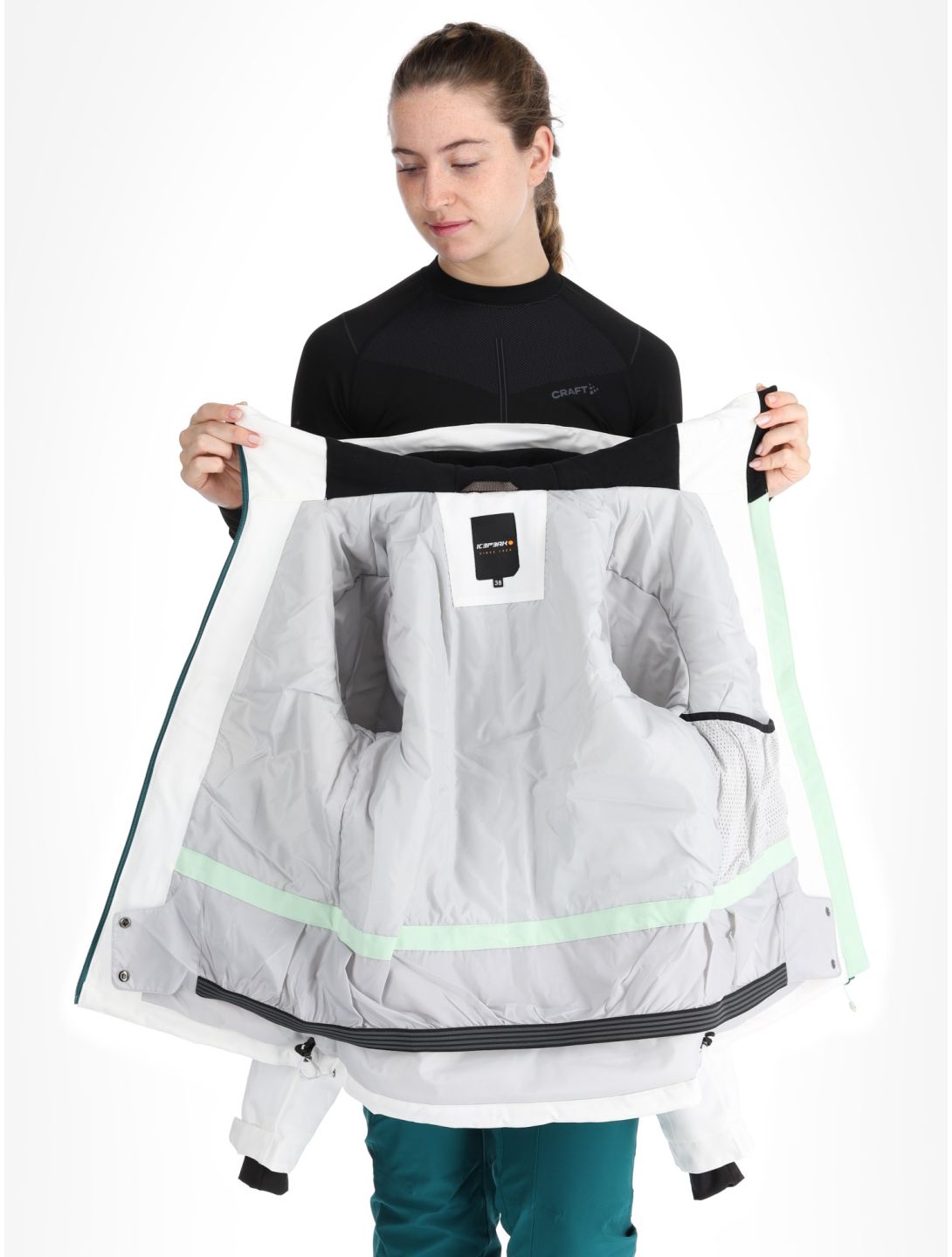 Icepeak, Fife veste de ski femmes Optic White blanc 