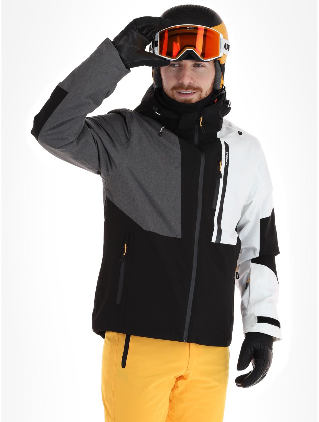 Icepeak, Fircrest veste de ski hommes Black blanc, gris, noir 