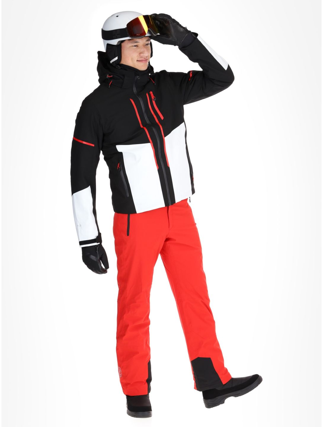 Icepeak, Fircrest veste de ski hommes Black White blanc, noir 