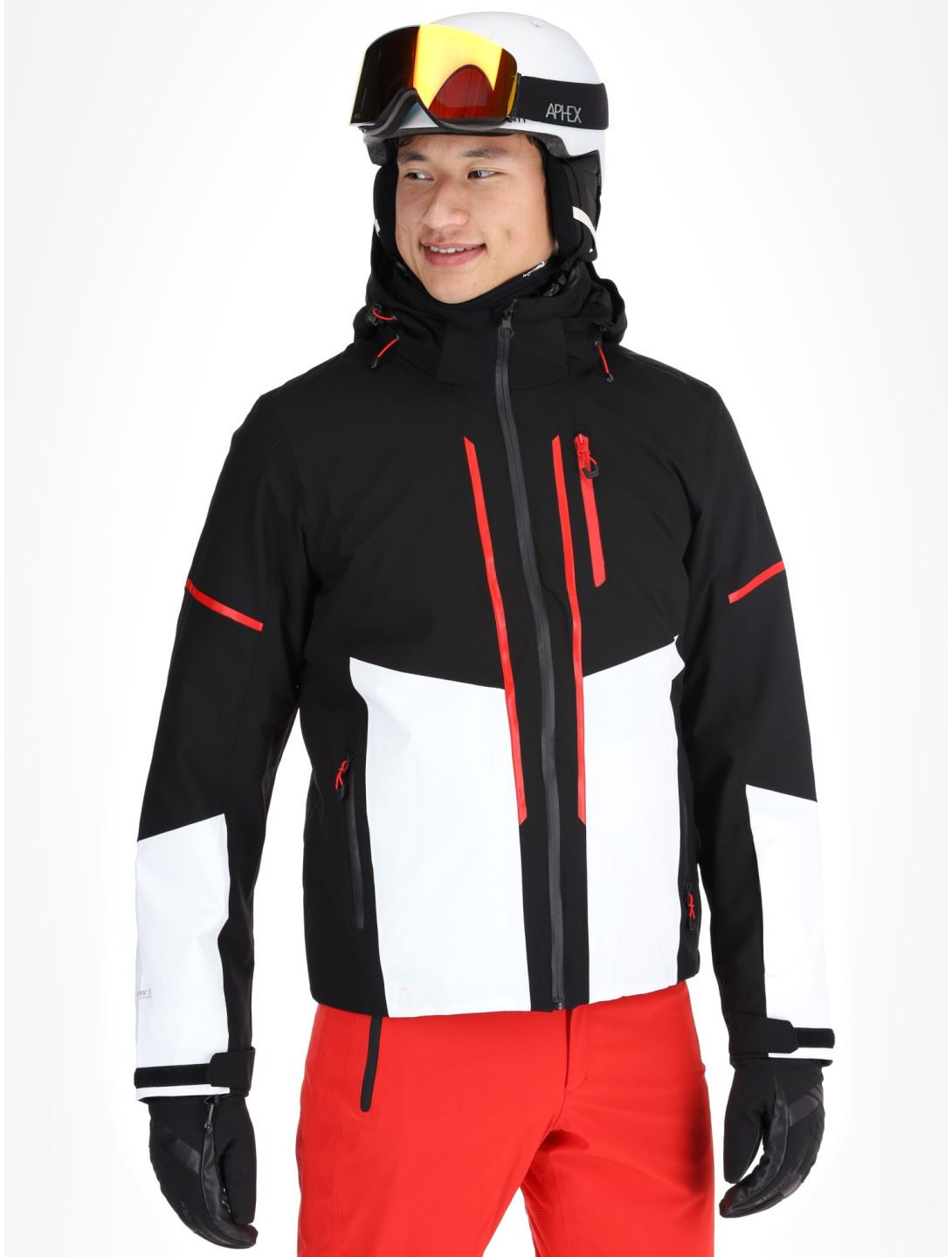 Icepeak, Fircrest veste de ski hommes Black White blanc, noir 