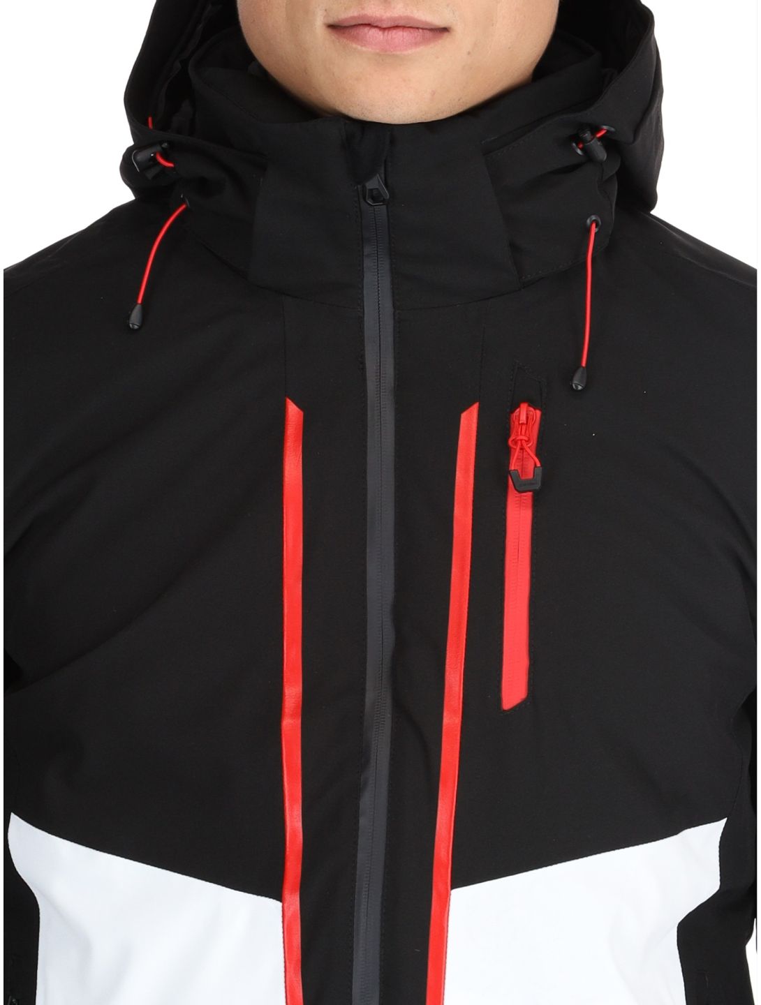 Icepeak, Fircrest veste de ski hommes Black White blanc, noir 