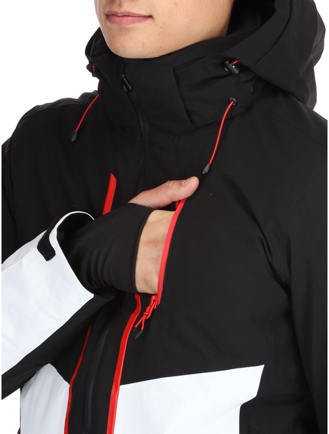 Icepeak, Fircrest veste de ski hommes Black White blanc, noir 