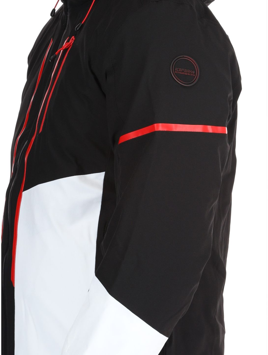 Icepeak, Fircrest veste de ski hommes Black White blanc, noir 