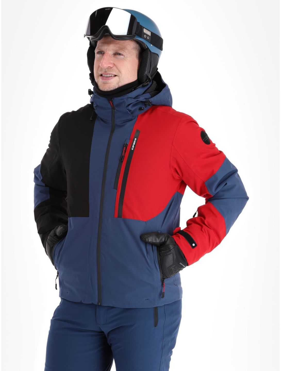 Icepeak, Fircrest veste de ski hommes Dark Blue noir, rouge 