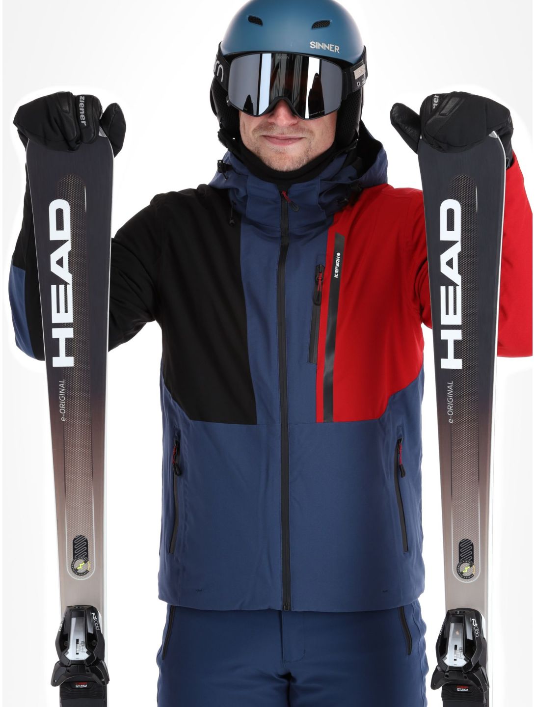 Icepeak, Fircrest veste de ski hommes Dark Blue noir, rouge 