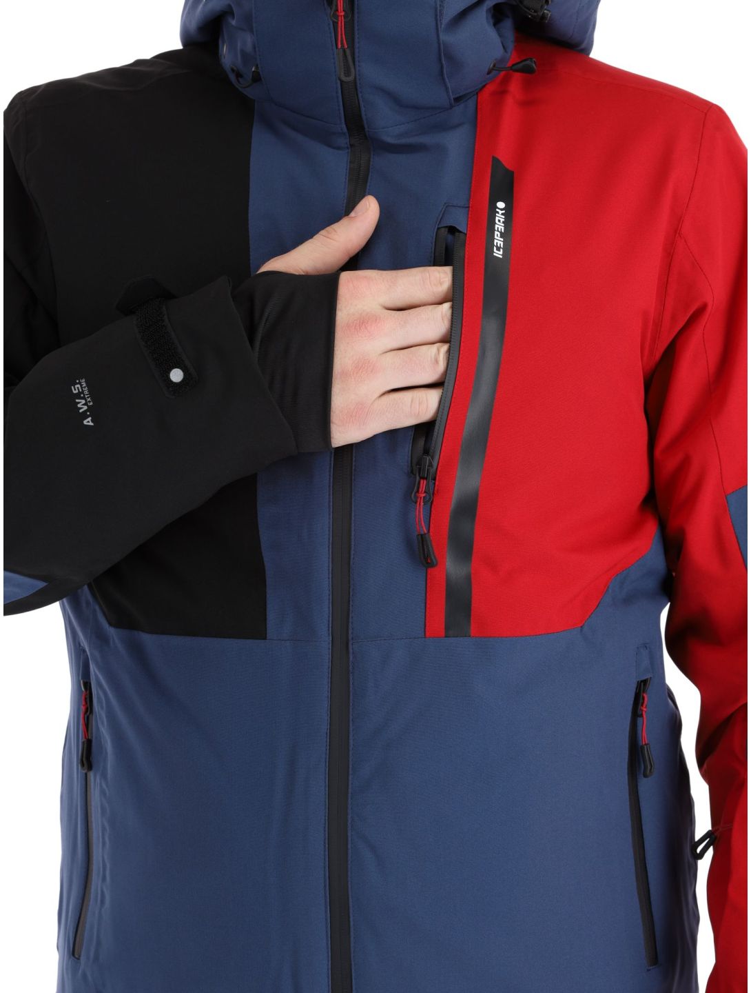 Icepeak, Fircrest veste de ski hommes Dark Blue noir, rouge 