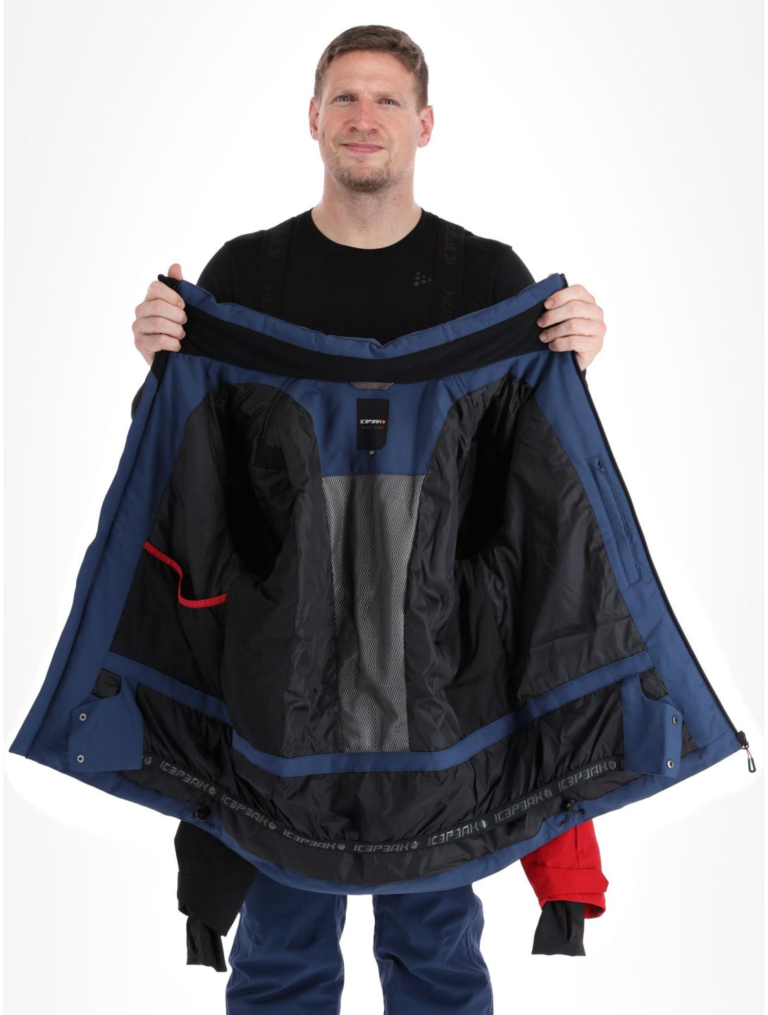 Icepeak, Fircrest veste de ski hommes Dark Blue noir, rouge 