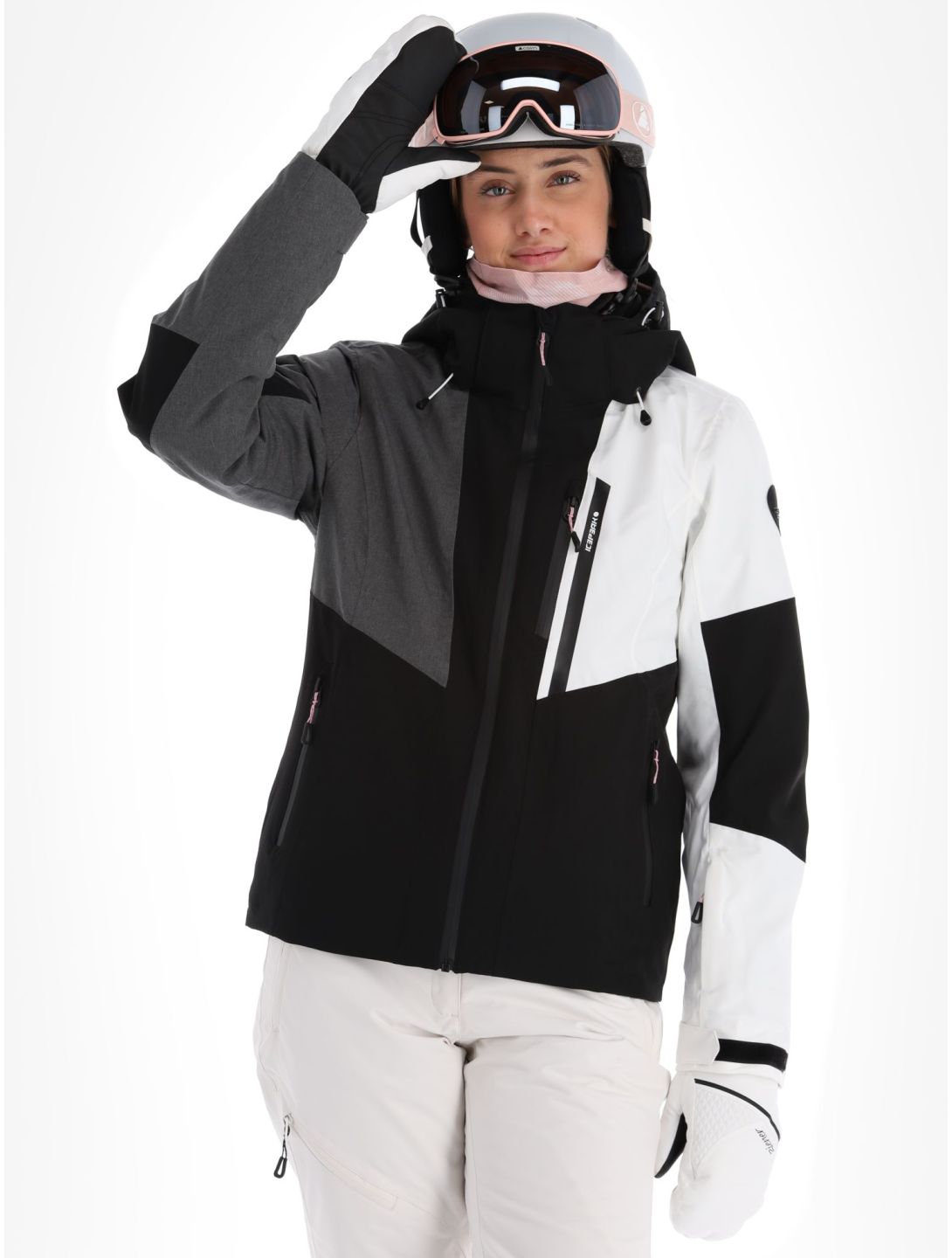 Icepeak, Fithian veste de ski femmes Black blanc, gris, noir 