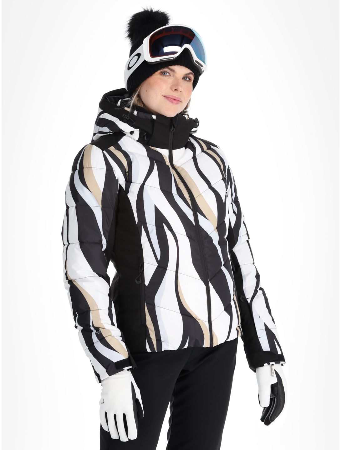 Icepeak, Flippin veste de ski femmes Black White blanc, noir 