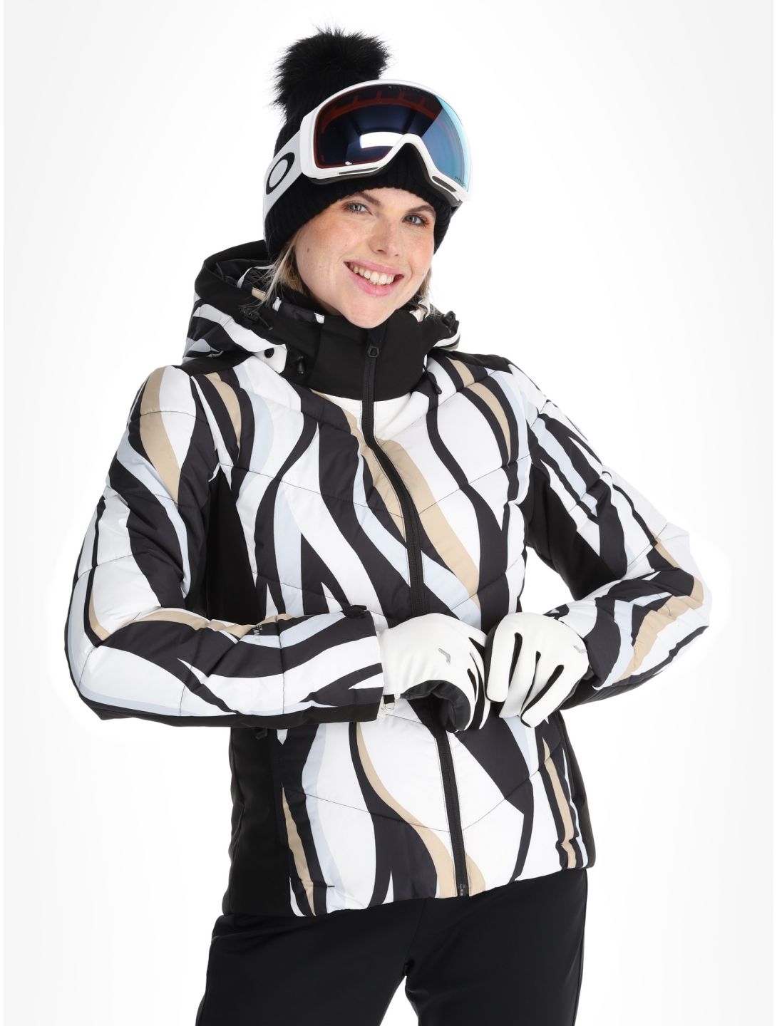 Icepeak, Flippin veste de ski femmes Black White blanc, noir 