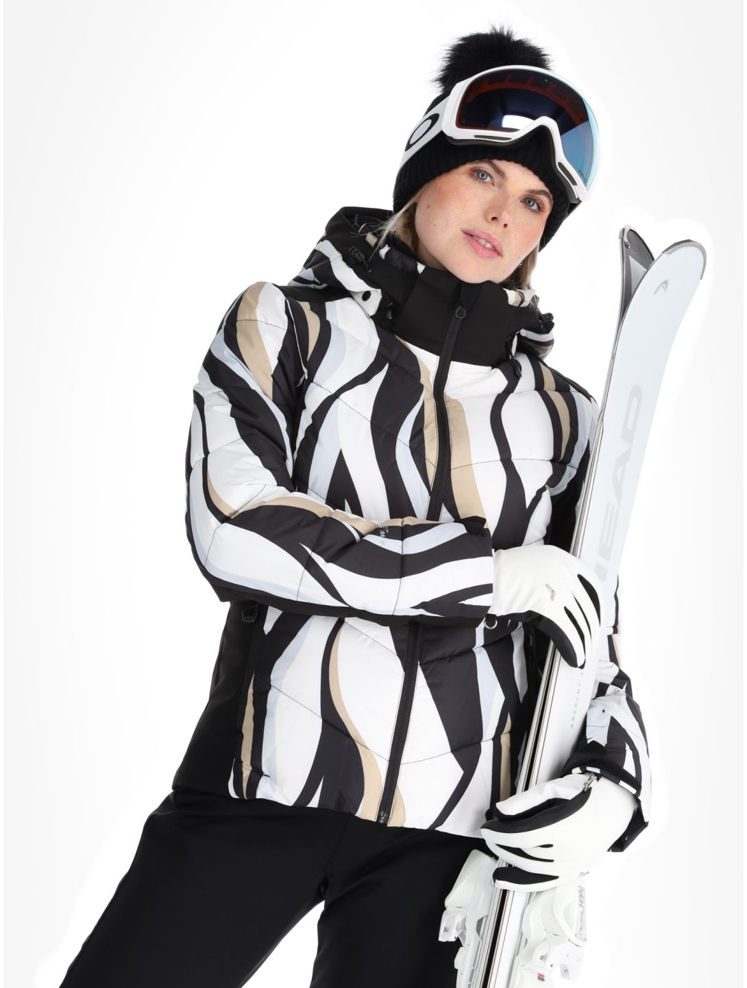 Icepeak, Flippin veste de ski femmes Black White blanc, noir 