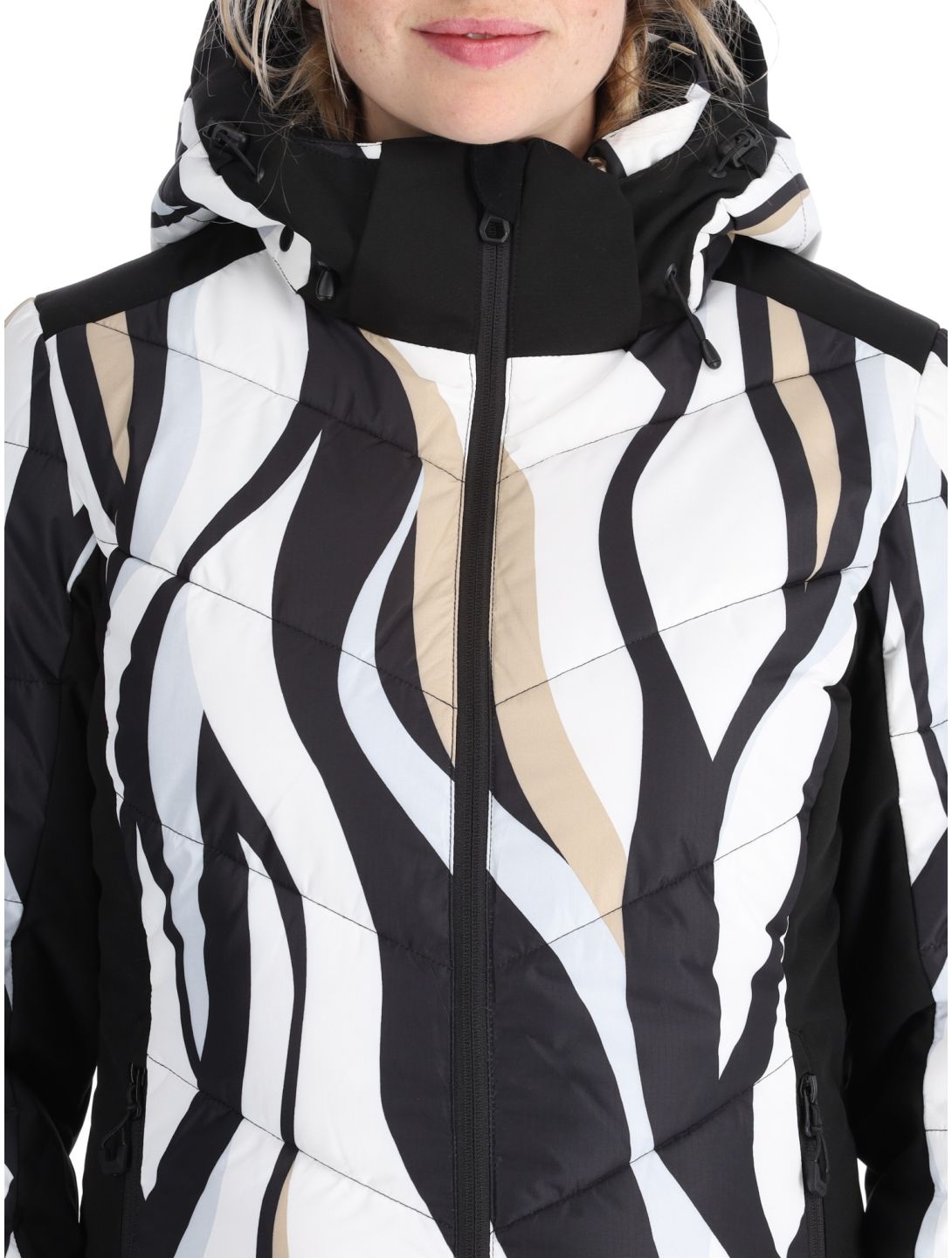 Icepeak, Flippin veste de ski femmes Black White blanc, noir 