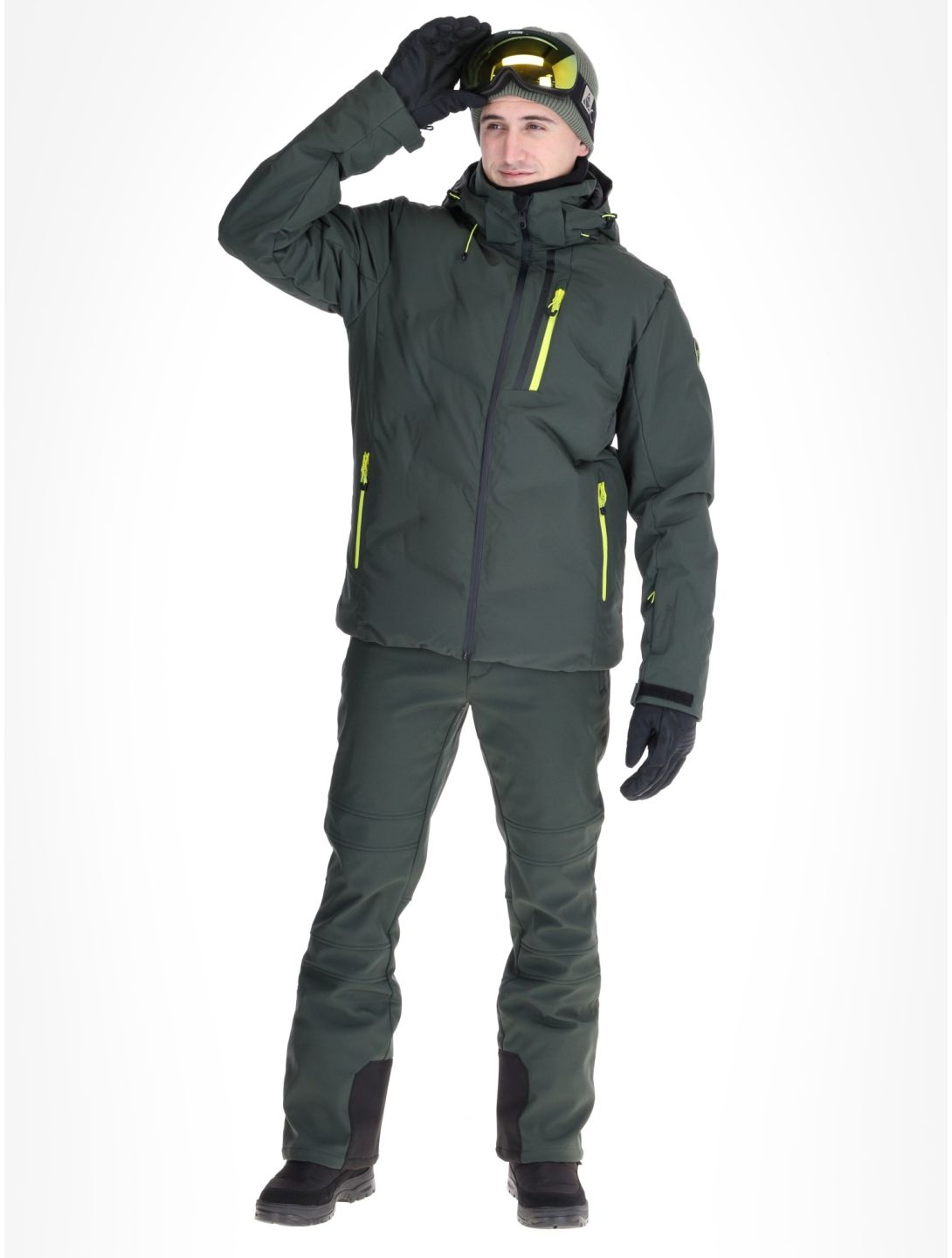 Icepeak, Foley veste de ski hommes Dark Olive vert 