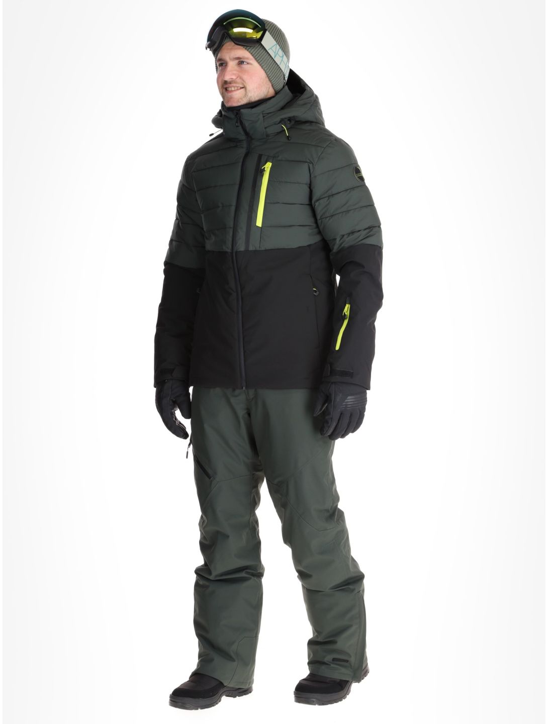 Icepeak, Folsom veste de ski hommes Dark Olive vert 