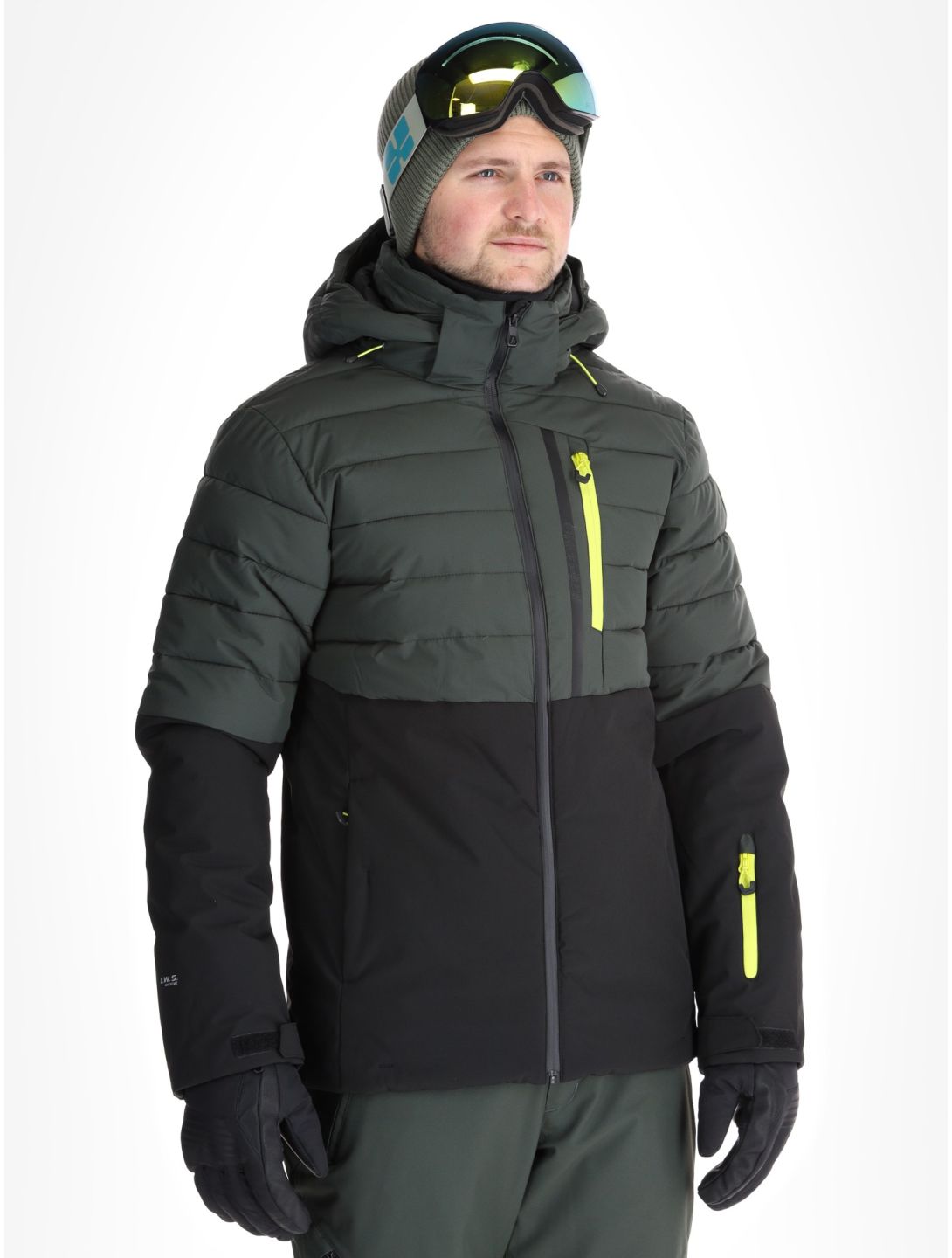 Icepeak, Folsom veste de ski hommes Dark Olive vert 