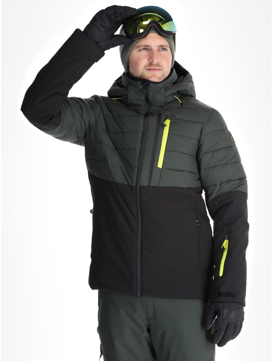 Icepeak, Folsom veste de ski hommes Dark Olive vert 