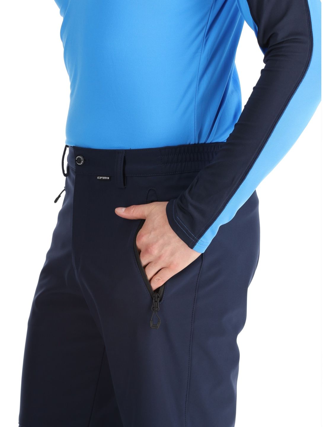 Icepeak, Frankfurt pantalon de ski en softshell hommes Dark Blue bleu 