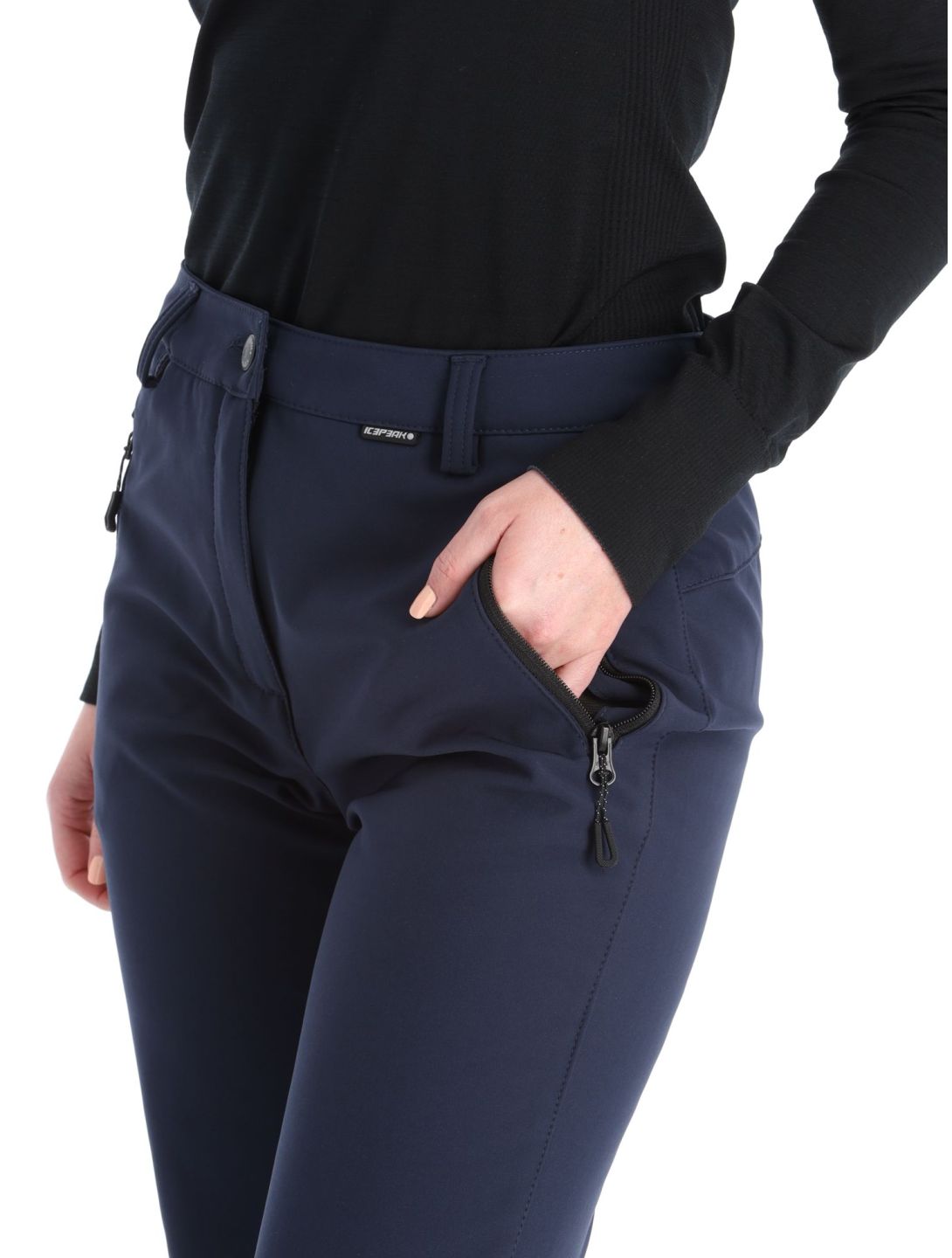 Icepeak, Frechen pantalon de ski en softshell femmes Dark Blue bleu 