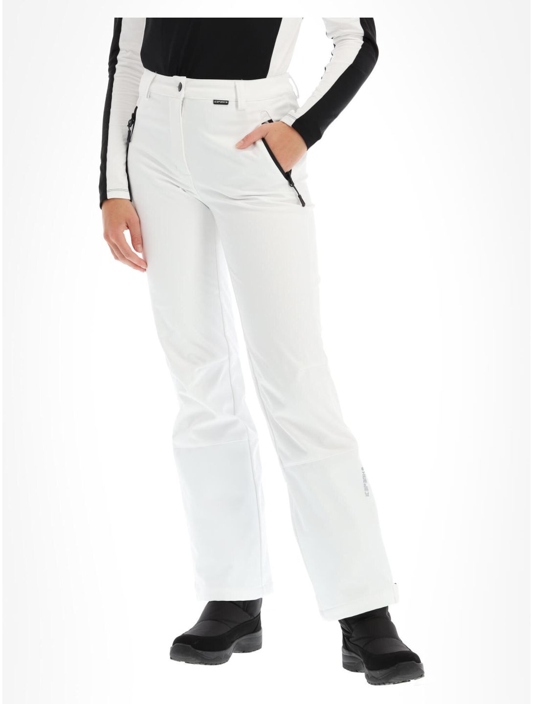 Icepeak, Frechen pantalon de ski en softshell modèle court femmes optical blanc 