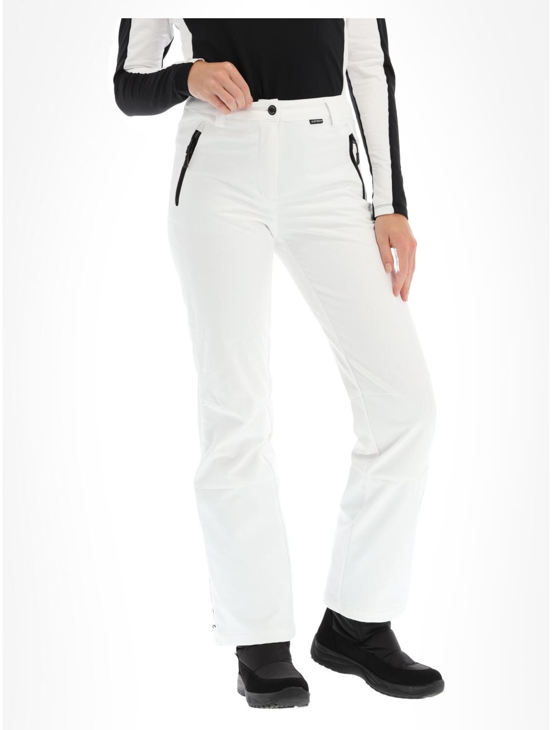 Icepeak, Frechen pantalon de ski en softshell modèle court femmes optical blanc 