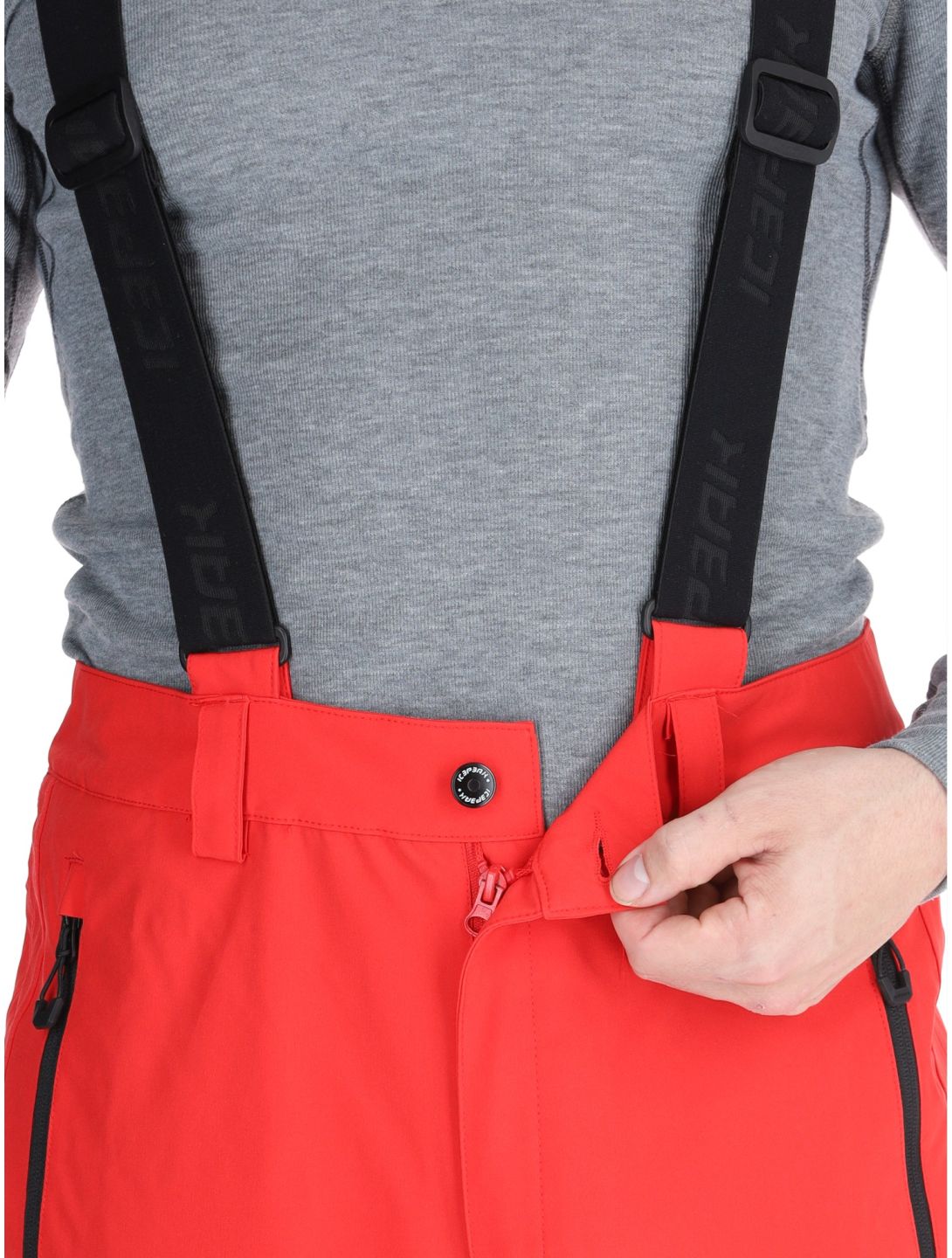 Icepeak, Freiberg pantalon de ski modèle court hommes Coral-Red rouge 