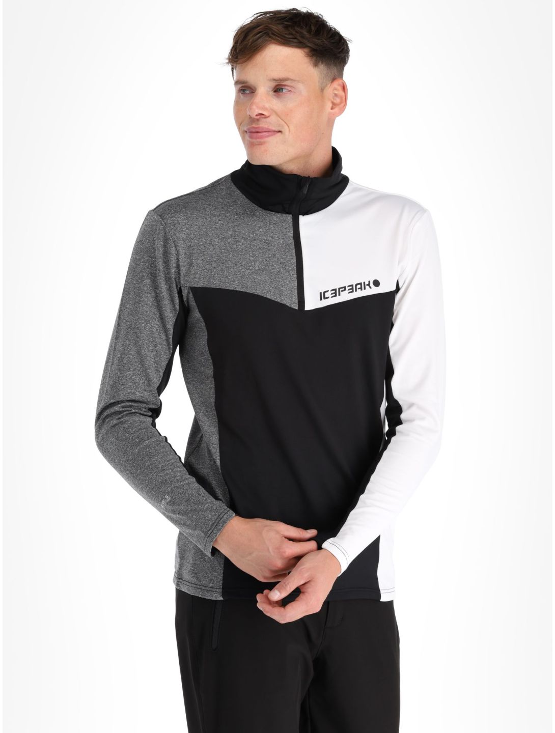 Icepeak, Fresno pull de ski hommes Black blanc, gris, noir 