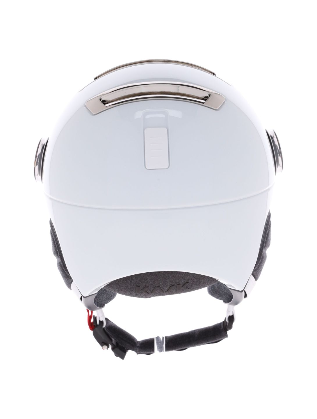 Kask, Piuma-R Chrome Visor casque de ski avec visière unisexe White/Silver argent, blanc 