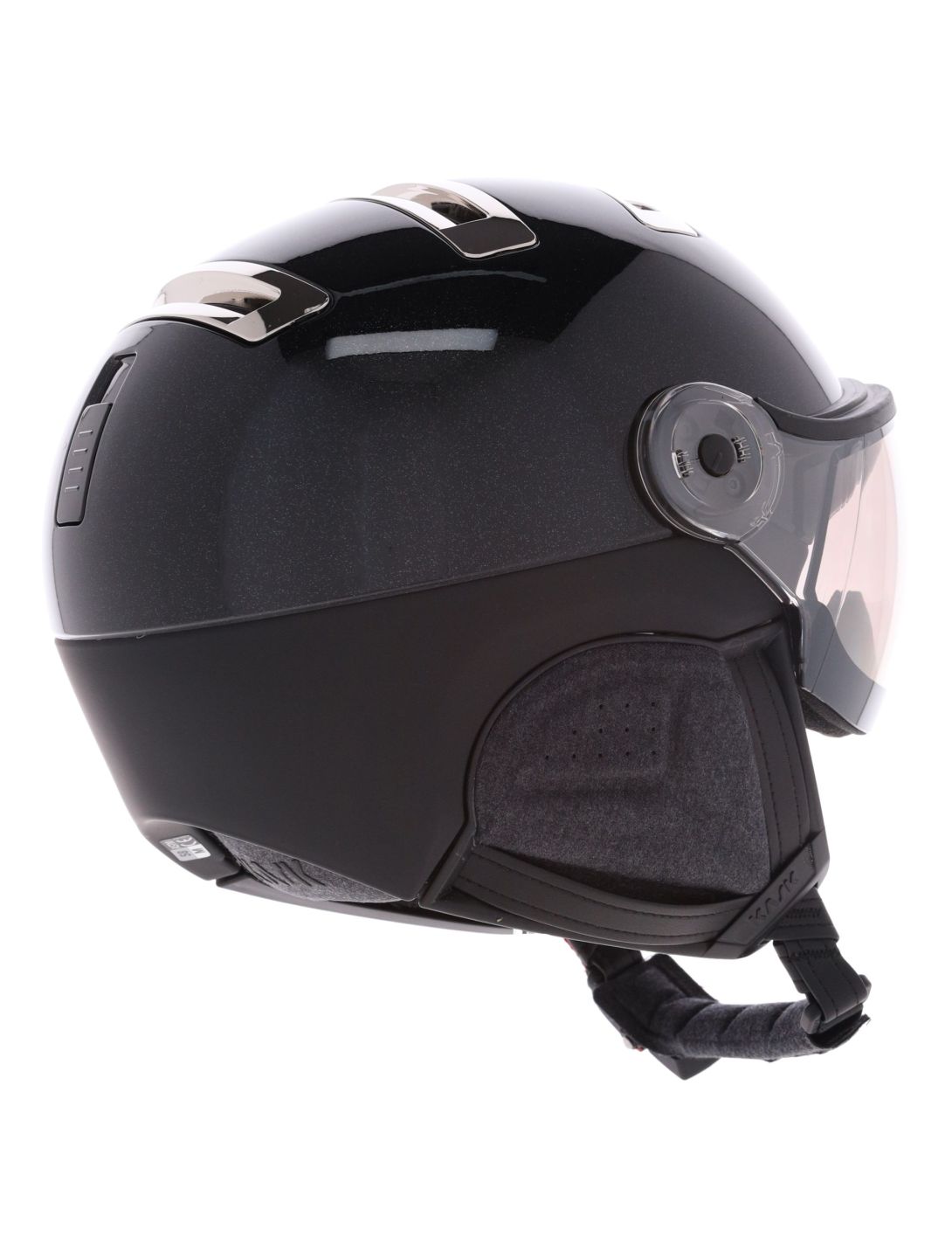 Kask, Piuma-R Chrome Visor casque de ski avec visière unisexe Black/Silver argent, noir 