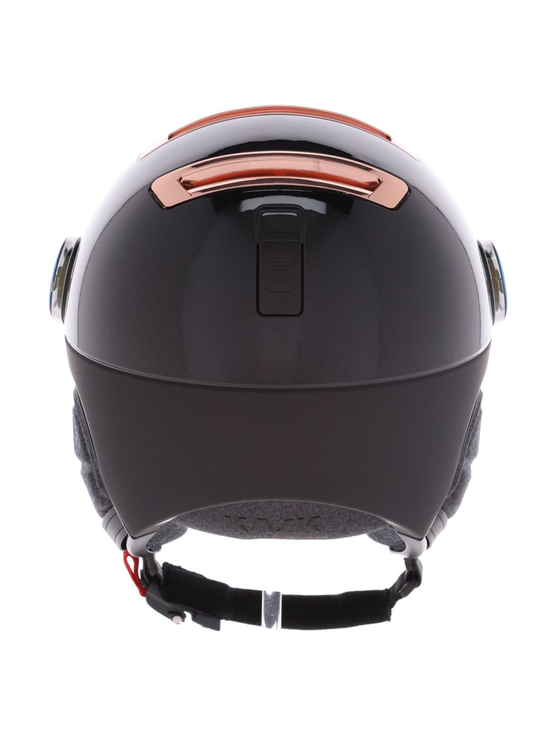 Kask, Piuma-R Chrome Visor casque de ski avec visière unisexe Black/Pink Gold blanc, rose 