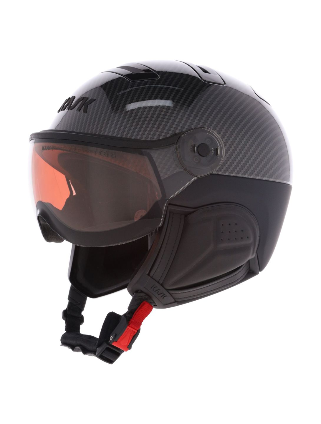 Kask, Piuma-R Elite casque de ski avec visière unisexe Carbon/Black noir 