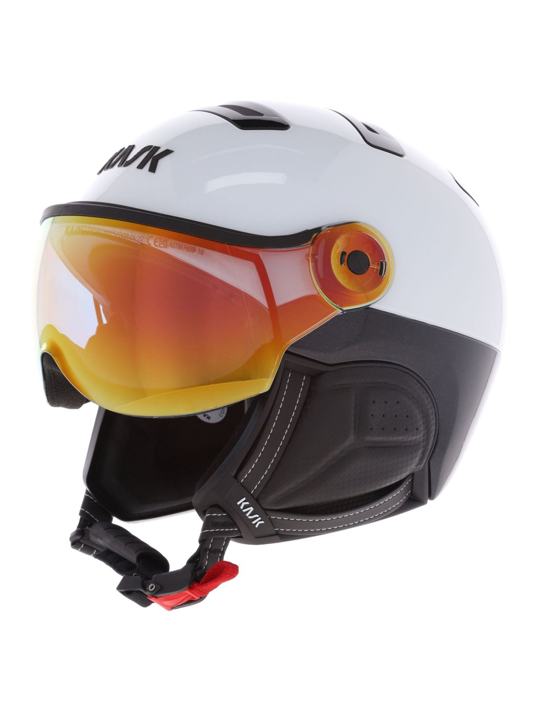 Kask, Piuma-R Montecarlo casque de ski avec visière unisexe White blanc 