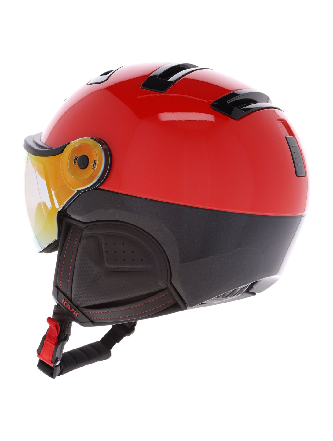 Kask, Piuma-R Montecarlo casque de ski avec visière unisexe Red rouge 