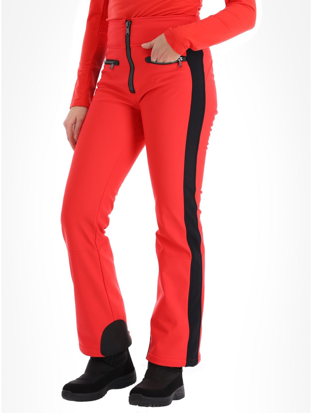 Kelly, April pantalon de ski en softshell femmes Red / Black noir, rouge 