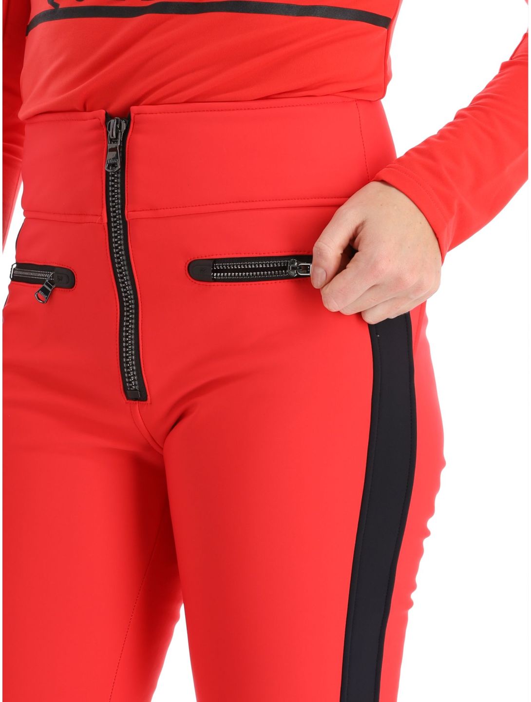 Kelly, April pantalon de ski en softshell femmes Red / Black noir, rouge 