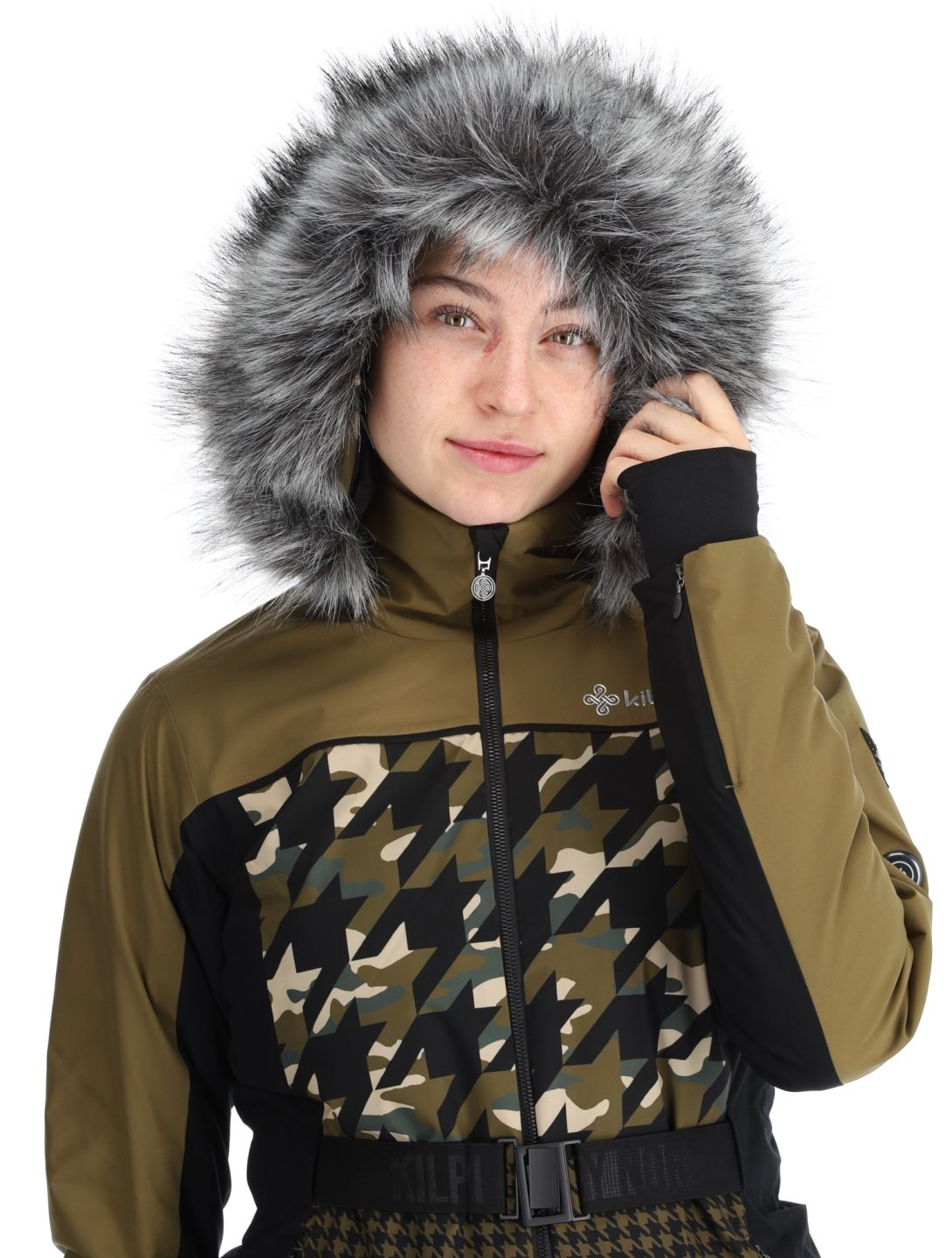 Kilpi, Clair veste de ski modèle chauffé femmes Khaki noir, vert 