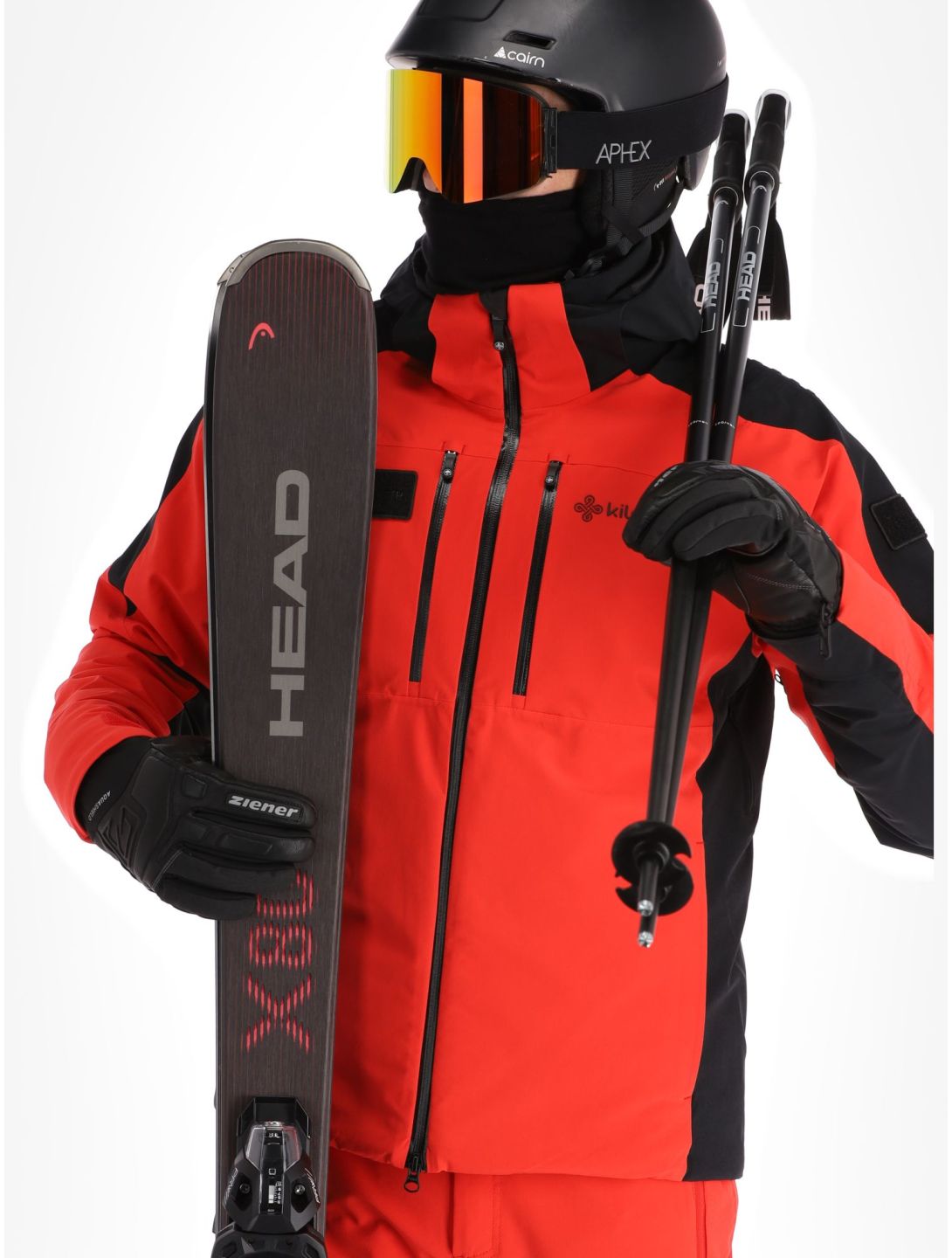 Kilpi, Dexen-M veste de ski hommes Red noir, rouge 