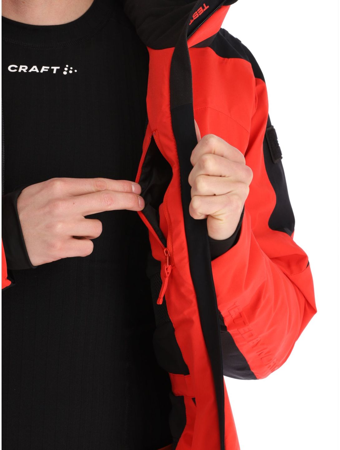 Kilpi, Dexen-M veste de ski hommes Red noir, rouge 