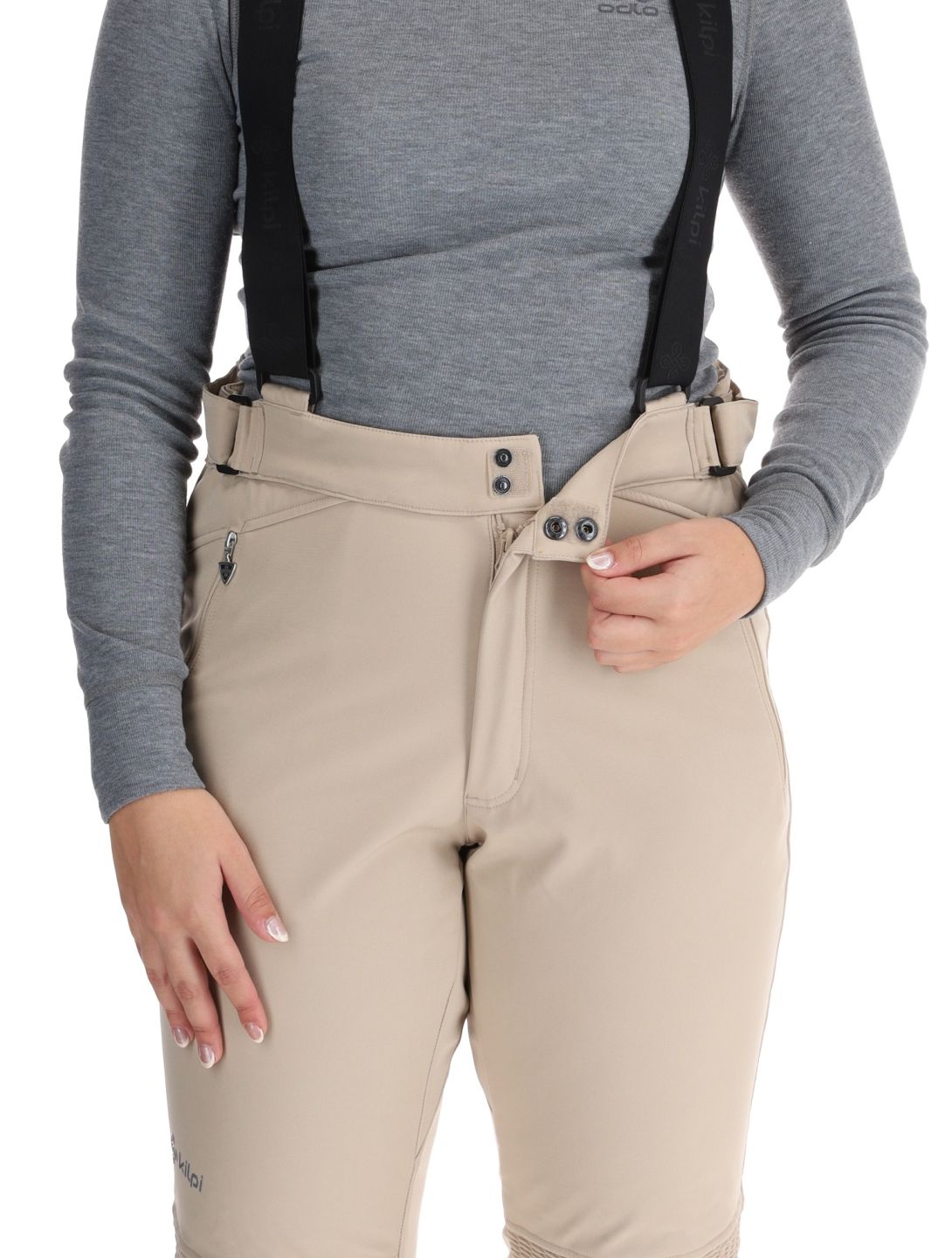 Kilpi, DIONE pantalon de ski en softshell femmes Beige beige 