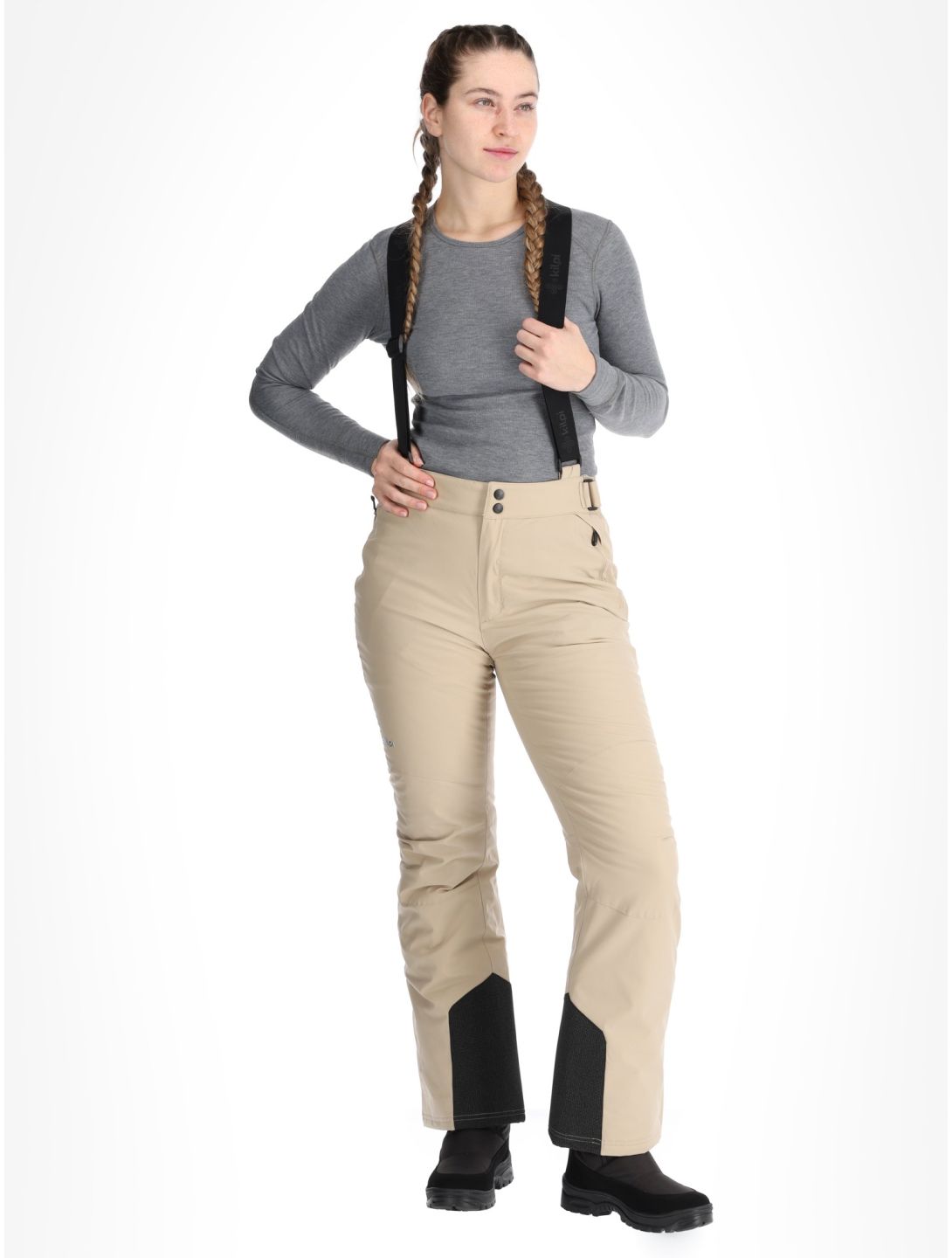 Kilpi, ELARE pantalon de ski femmes Beige beige 