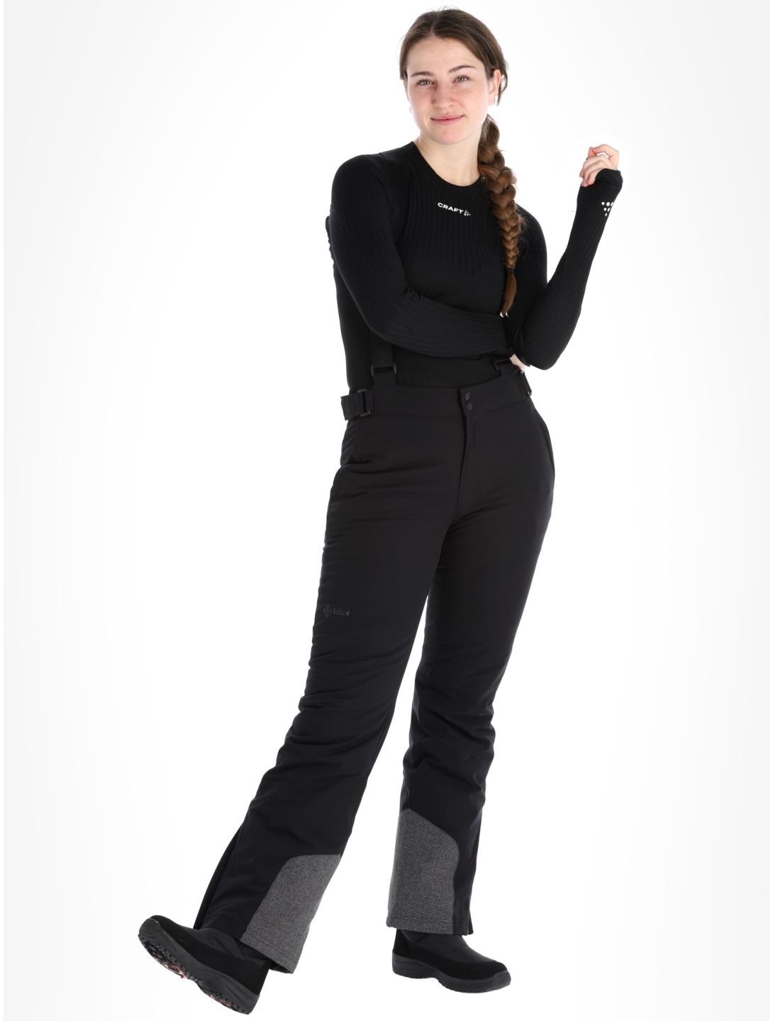 Kilpi, Elare-w pantalon de ski grandes tailles femmes Black noir 