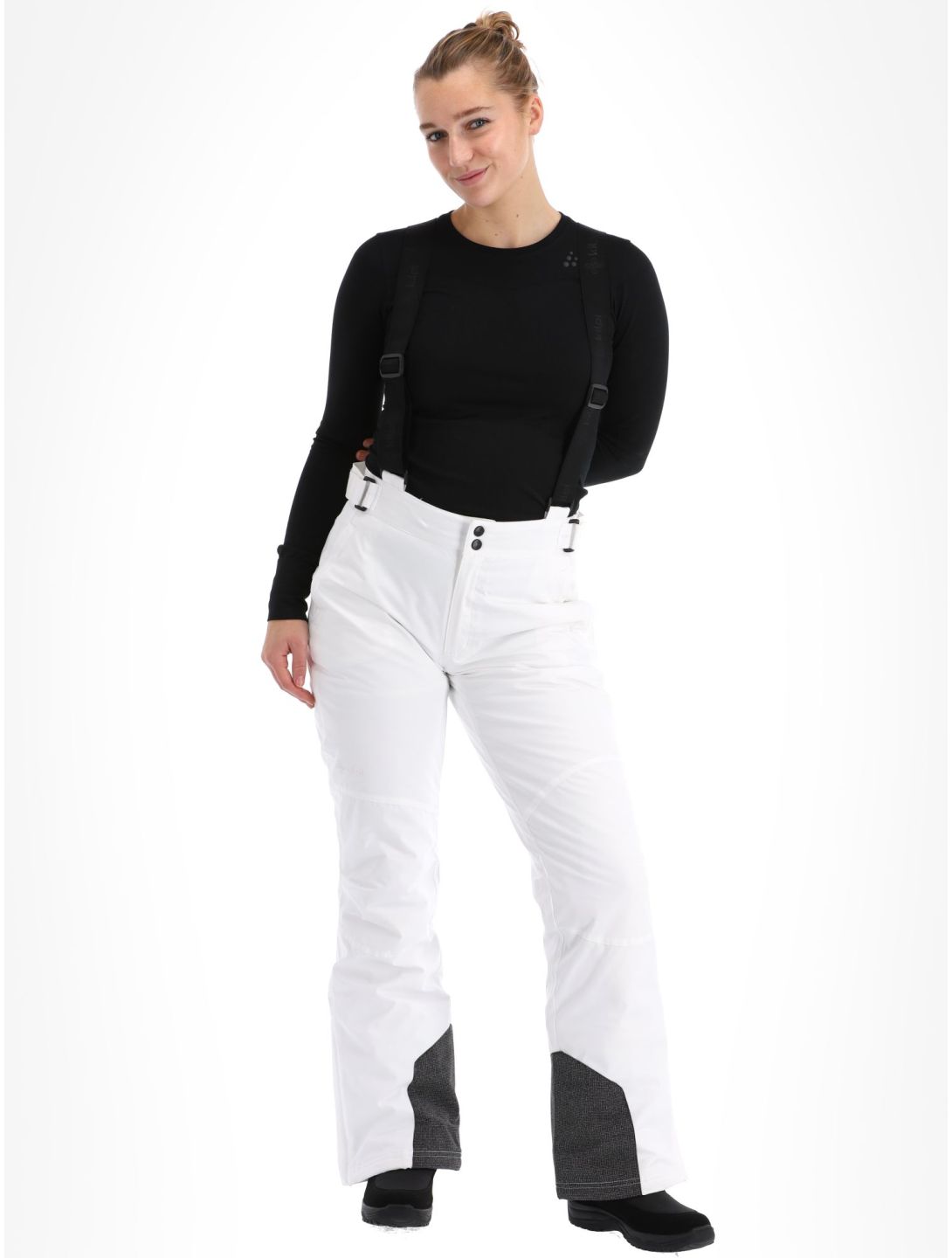 Kilpi, Elare-w pantalon de ski grandes tailles femmes White blanc 