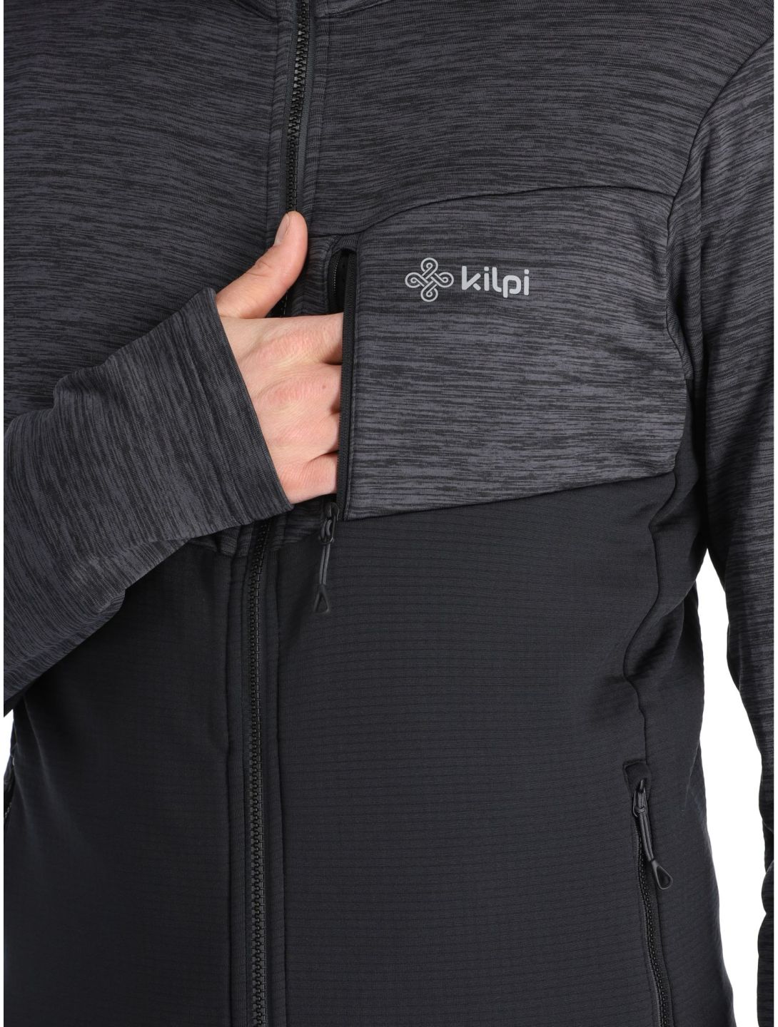 Kilpi, Erin-m gilet grandes tailles hommes Black gris, noir 