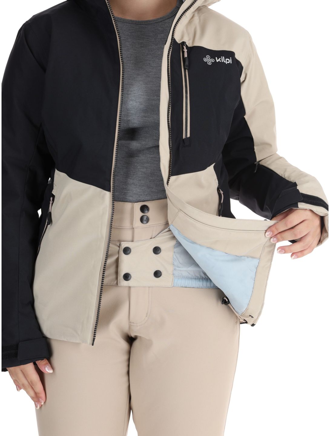 Kilpi, Flip veste de ski femmes Beige beige, noir 