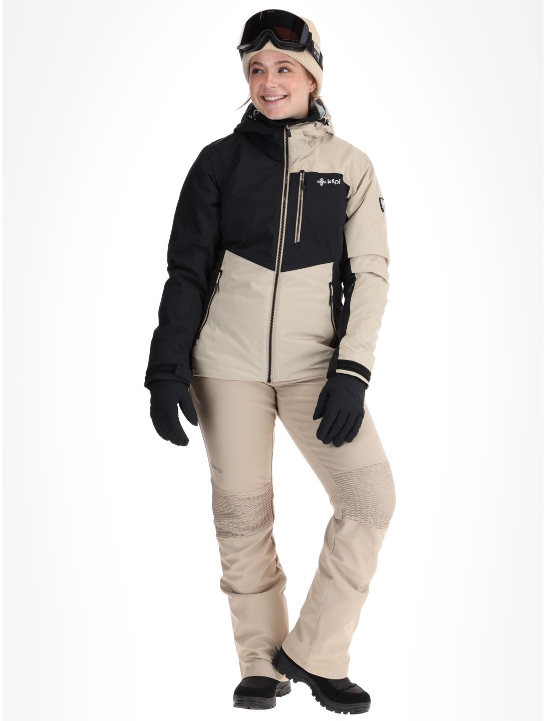 Kilpi, Flip veste de ski femmes Beige beige, noir 